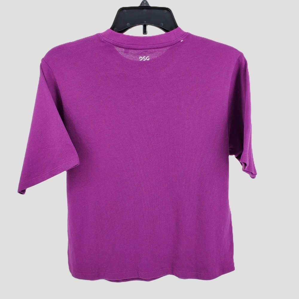 DSG Girls Medium New York Graphic 100% Cotton Tee Shirt Vibrant Violet Purple - Picture 2 of 8